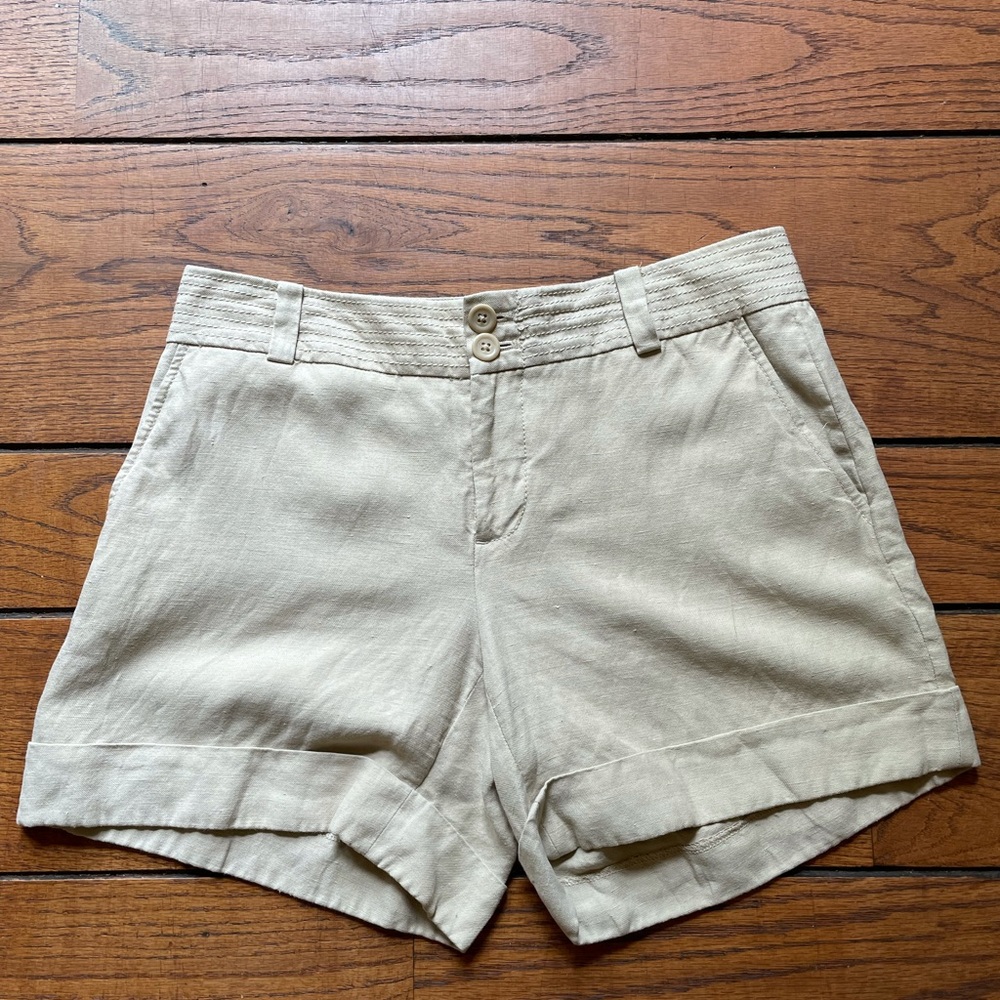 Banana Republic Khaki Linen Shorts